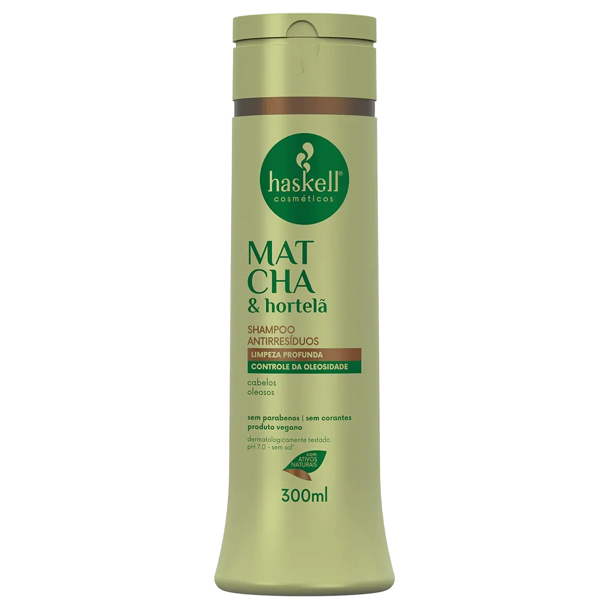 Haskell Matcha & Hortelã Shampoo Antirresíduos 300ml - Ilha dos cosméticos