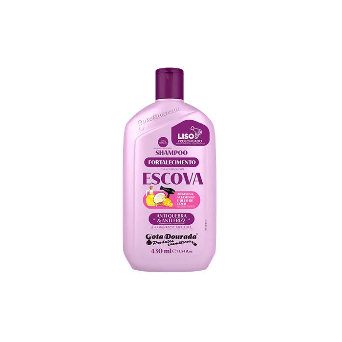 Gota Dourada Cabelos Com Escova Shampoo 430ml - Ilha dos cosméticos