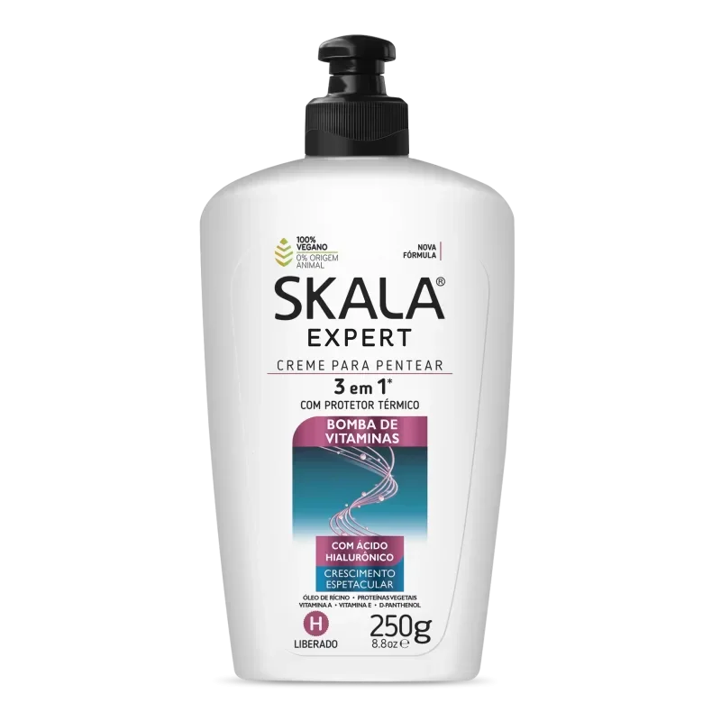 Skala Ácido Hialurônico Creme de Pentear 3 em 1- 250g - Ilha dos cosméticos