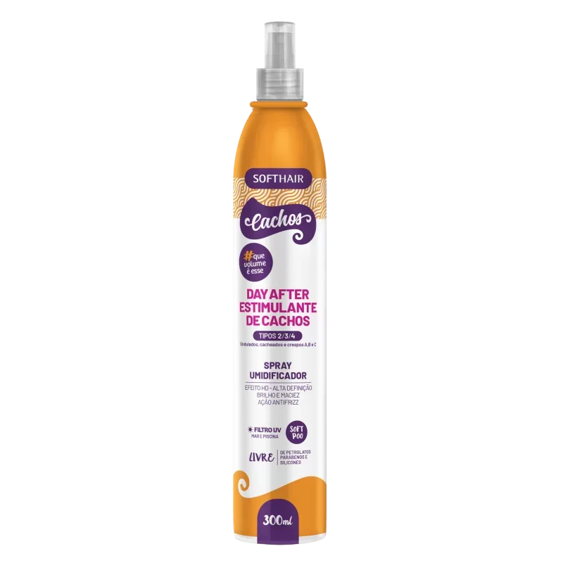 Soft Hair Finalizador em Spray Day After Estimulante de Cachos Tipo 2/3/4 300ml - Ilha dos cosméticos