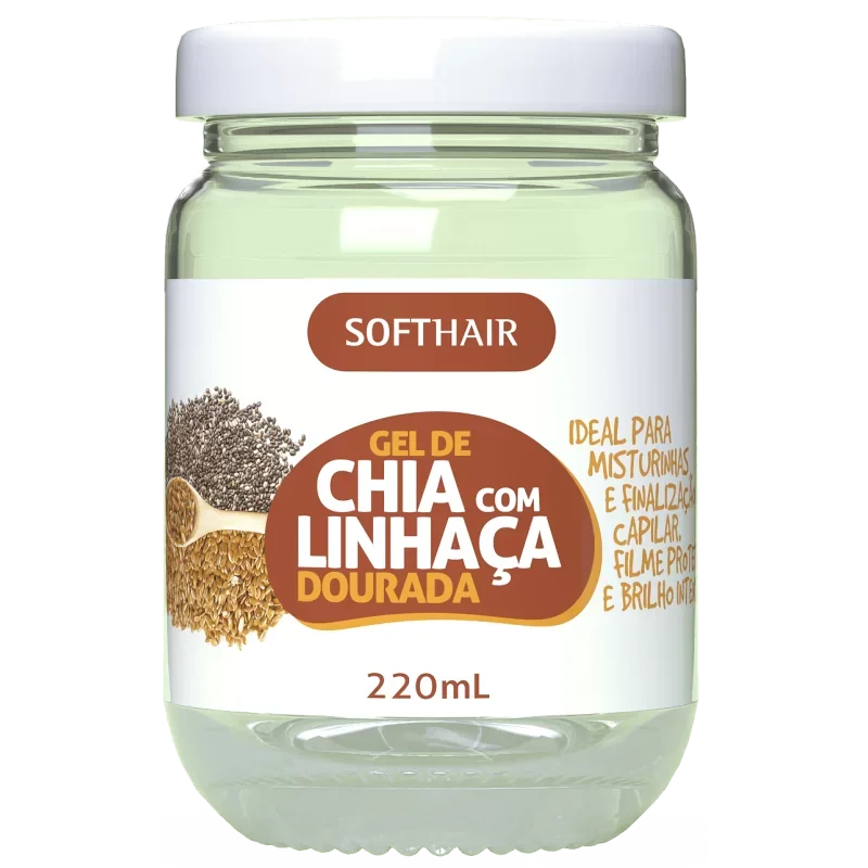 Soft Hair Gel de Chia com Linhaça Dourada 220ml - Ilha dos cosméticos