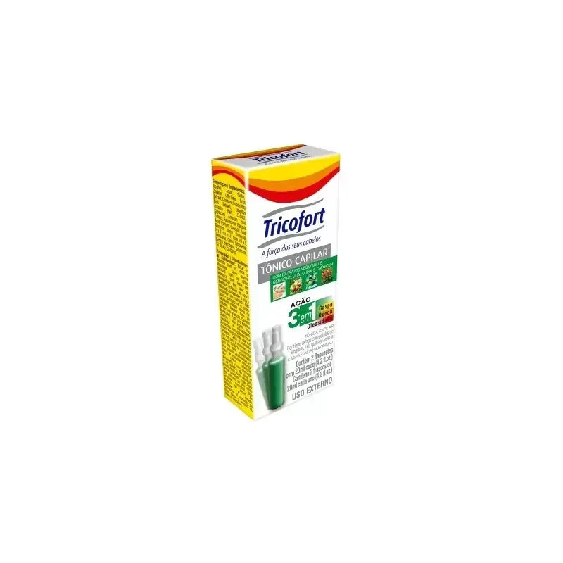 Tricofort Tonico Capilar 3em1 2X20ml - Ilha dos cosméticos