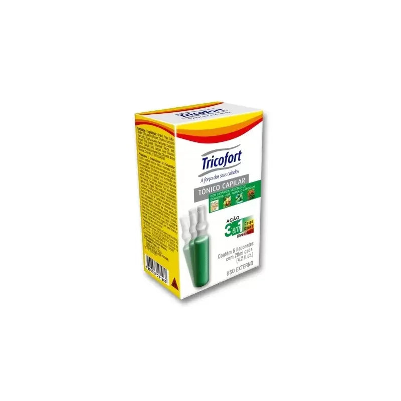 Tricofort Tonico Capilar 3em1 6X20ml - Ilha dos cosméticos