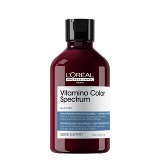 Shampoo azul L'Oréal Professionnel Vitamino Color Spectrum 300 ml para cabelo castanho claro