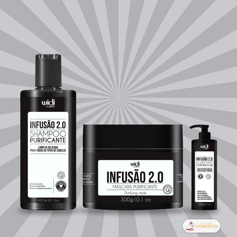 Widi Care Infusão 2.0 Acidificante Controle de pH 300g: ao lado dos outros produtos da linha Infusão 2.0