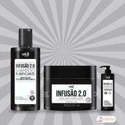 Widi Care Infusão 2.0 Shampoo Purificante 300ml: ao lado dos outros produtos da linha Infusão 2.0