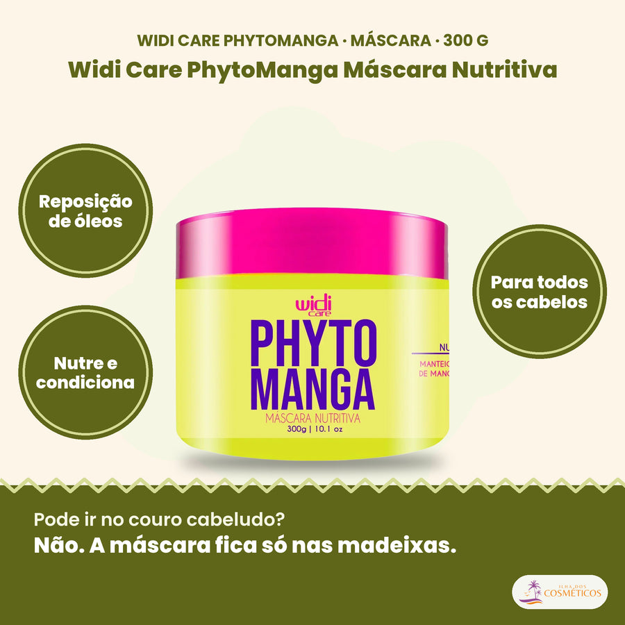 Widi Care PhytoManga Máscara Nutritiva: Reposição de óleos, nutre e condiciona, para todos os cabelos