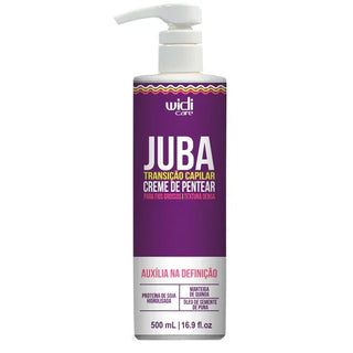 Creme de Pentear Juba Transição Capilar Widi Care, textura densa, 500 ml: frasco roxo, de frente