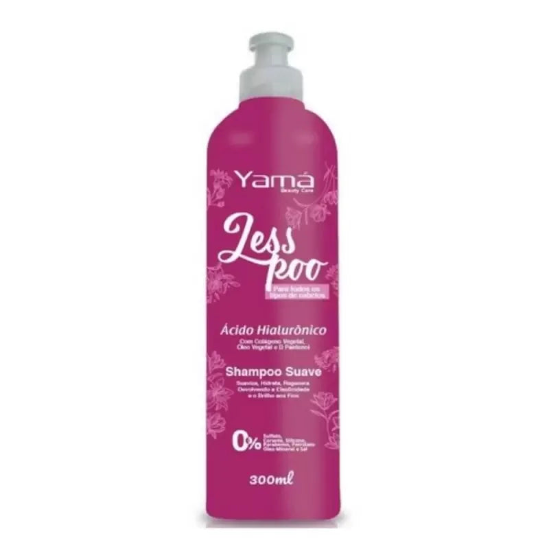 Yamá Beauty Care Less Poo Yamasterol Shampoo com Ácido Hialurônico 300ml - Ilha dos cosméticos
